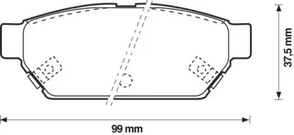 Комплект тормозных колодок, дисковый тормоз JURID купить