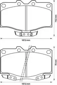 Комплект тормозных колодок, дисковый тормоз JURID купить