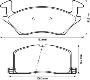 Комплект тормозных колодок, дисковый тормоз JURID купить