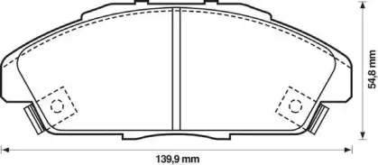Комплект тормозных колодок, дисковый тормоз JURID купить