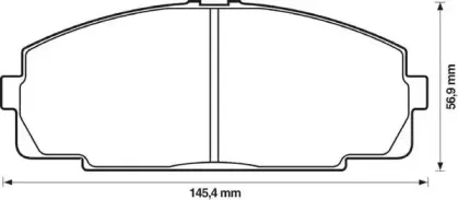Комплект тормозных колодок, дисковый тормоз JURID купить