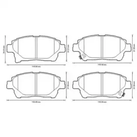 Комплект тормозных колодок, дисковый тормоз JURID купить