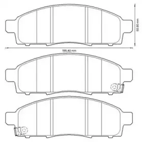 Комплект тормозных колодок, дисковый тормоз JURID купить