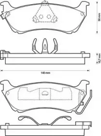 Комплект тормозных колодок, дисковый тормоз JURID купить