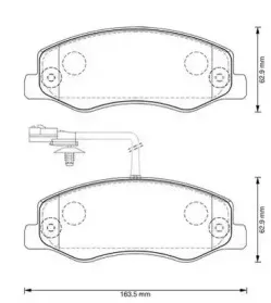 Комплект тормозных колодок, дисковый тормоз JURID купить