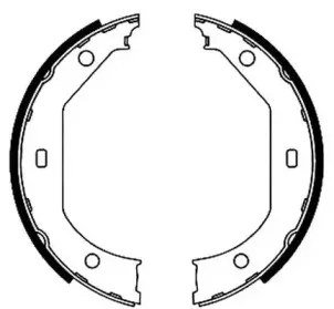 Комплект тормозных колодок, стояночная тормозная система JURID купить