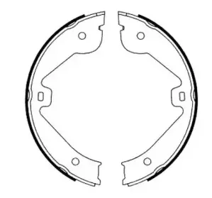 Комплект тормозных колодок, стояночная тормозная система JURID купить