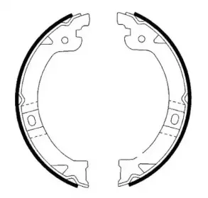 Комплект тормозных колодок, стояночная тормозная система JURID купить