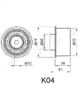 Устройство для натяжения ремня, ремень ГРМ JAPKO купить