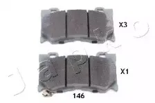 Комплект тормозных колодок, дисковый тормоз JAPKO купить