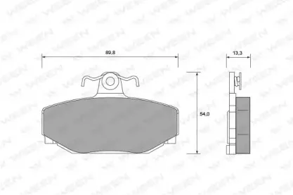 Комплект тормозных колодок, дисковый тормоз WEEN купить