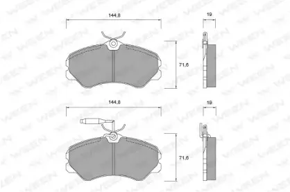 Комплект тормозных колодок, дисковый тормоз WEEN купить