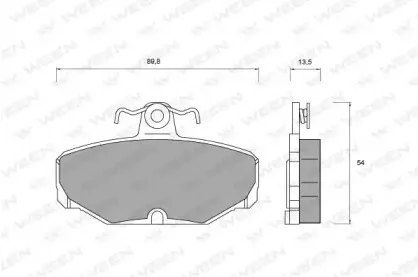 Комплект тормозных колодок, дисковый тормоз WEEN купить