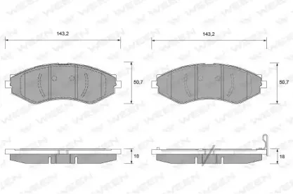 Комплект тормозных колодок, дисковый тормоз WEEN купить