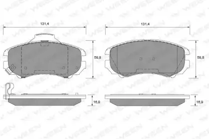 Комплект тормозных колодок, дисковый тормоз WEEN купить