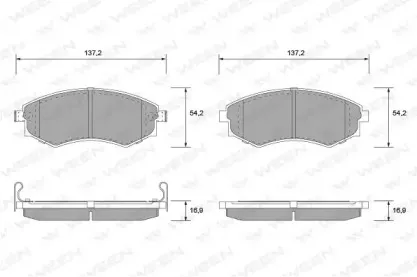 Комплект тормозных колодок, дисковый тормоз WEEN купить