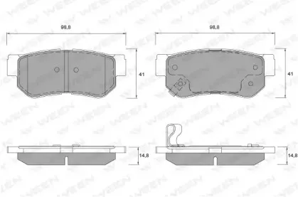 Комплект тормозных колодок, дисковый тормоз WEEN купить