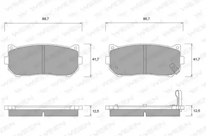 Комплект тормозных колодок, дисковый тормоз WEEN купить
