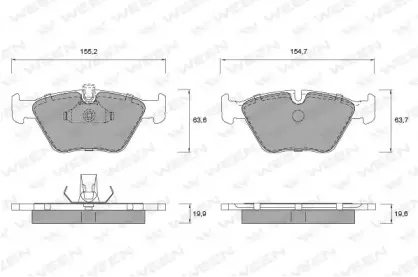 Комплект тормозных колодок, дисковый тормоз WEEN купить
