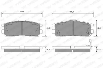 Комплект тормозных колодок, дисковый тормоз WEEN купить