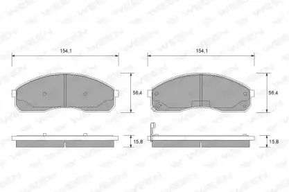 Комплект тормозных колодок, дисковый тормоз WEEN купить
