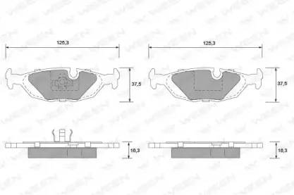 Комплект тормозных колодок, дисковый тормоз WEEN купить
