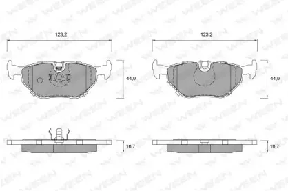 Комплект тормозных колодок, дисковый тормоз WEEN купить