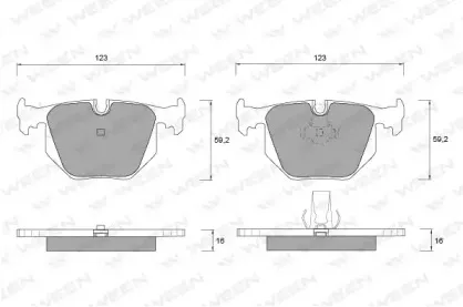 Комплект тормозных колодок, дисковый тормоз WEEN купить
