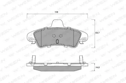 Комплект тормозных колодок, дисковый тормоз WEEN купить
