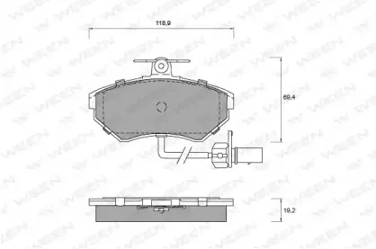 Комплект тормозных колодок, дисковый тормоз WEEN купить
