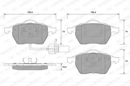 Комплект тормозных колодок, дисковый тормоз WEEN купить