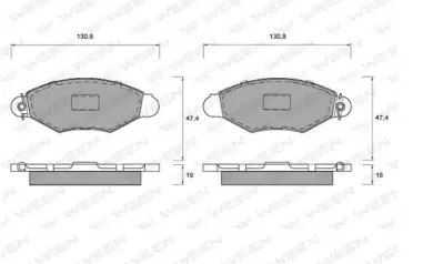 Комплект тормозных колодок, дисковый тормоз WEEN купить
