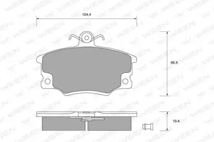 Комплект тормозных колодок, дисковый тормоз WEEN купить