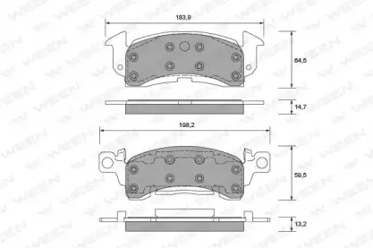 Комплект тормозных колодок, дисковый тормоз WEEN купить