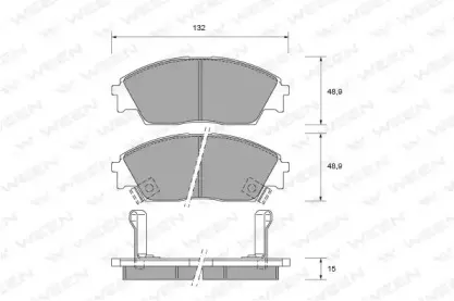 Комплект тормозных колодок, дисковый тормоз WEEN купить