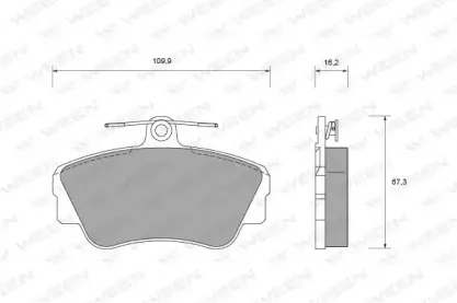 Комплект тормозных колодок, дисковый тормоз WEEN купить