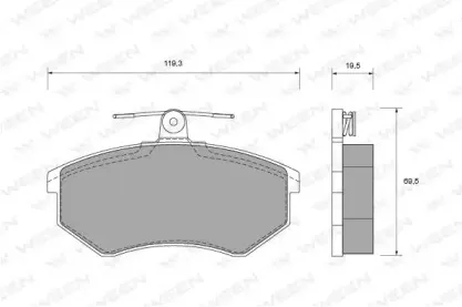 Комплект тормозных колодок, дисковый тормоз WEEN купить