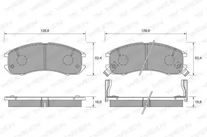 Комплект тормозных колодок, дисковый тормоз WEEN купить