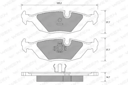 Комплект тормозных колодок, дисковый тормоз WEEN купить