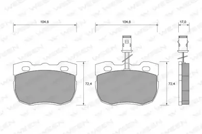 Комплект тормозных колодок, дисковый тормоз WEEN купить