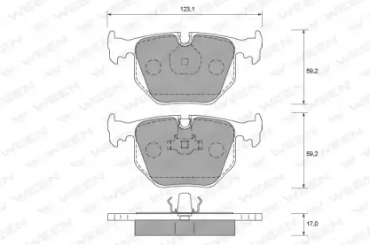Комплект тормозных колодок, дисковый тормоз WEEN купить