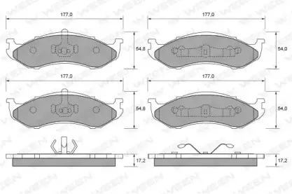 Комплект тормозных колодок, дисковый тормоз WEEN купить