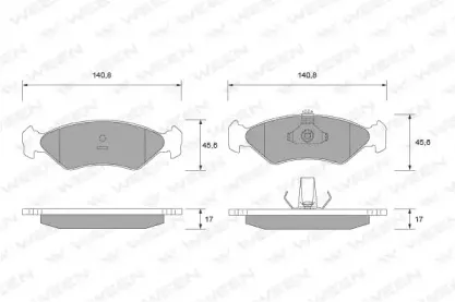 Комплект тормозных колодок, дисковый тормоз WEEN купить