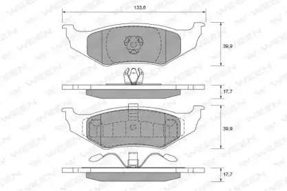 Комплект тормозных колодок, дисковый тормоз WEEN купить