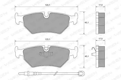 Комплект тормозных колодок, дисковый тормоз WEEN купить
