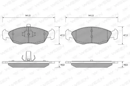 Комплект тормозных колодок, дисковый тормоз WEEN купить