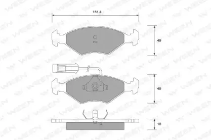 Комплект тормозных колодок, дисковый тормоз WEEN купить