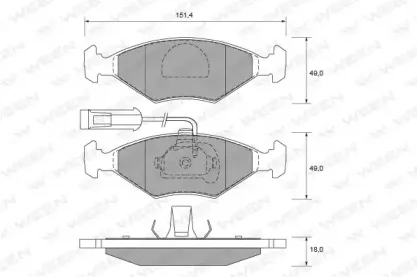 Комплект тормозных колодок, дисковый тормоз WEEN купить