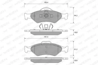 Комплект тормозных колодок, дисковый тормоз WEEN купить