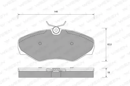 Комплект тормозных колодок, дисковый тормоз WEEN купить